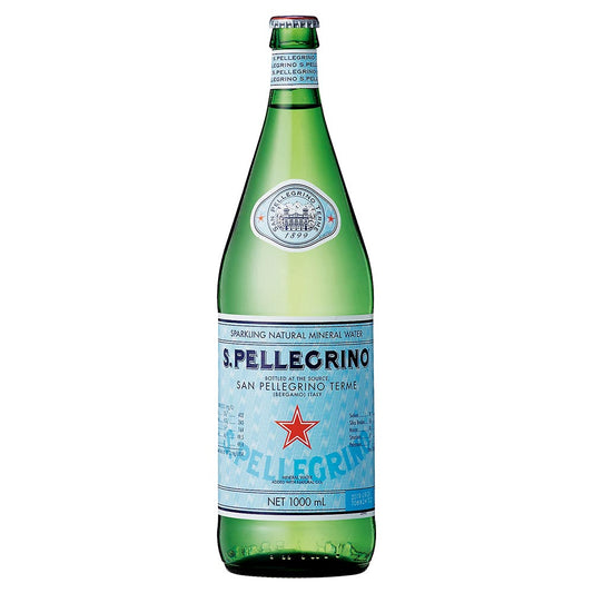 SAN PELLEGRINO   サンペレグリノ   炭酸⼊りナチュラルミネラルウォーター   瓶  1L