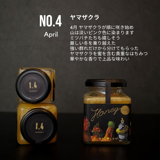 ギフトセット　Honey　№4～№８（4月～8月の蜂蜜）（45g ｘ5個セット）