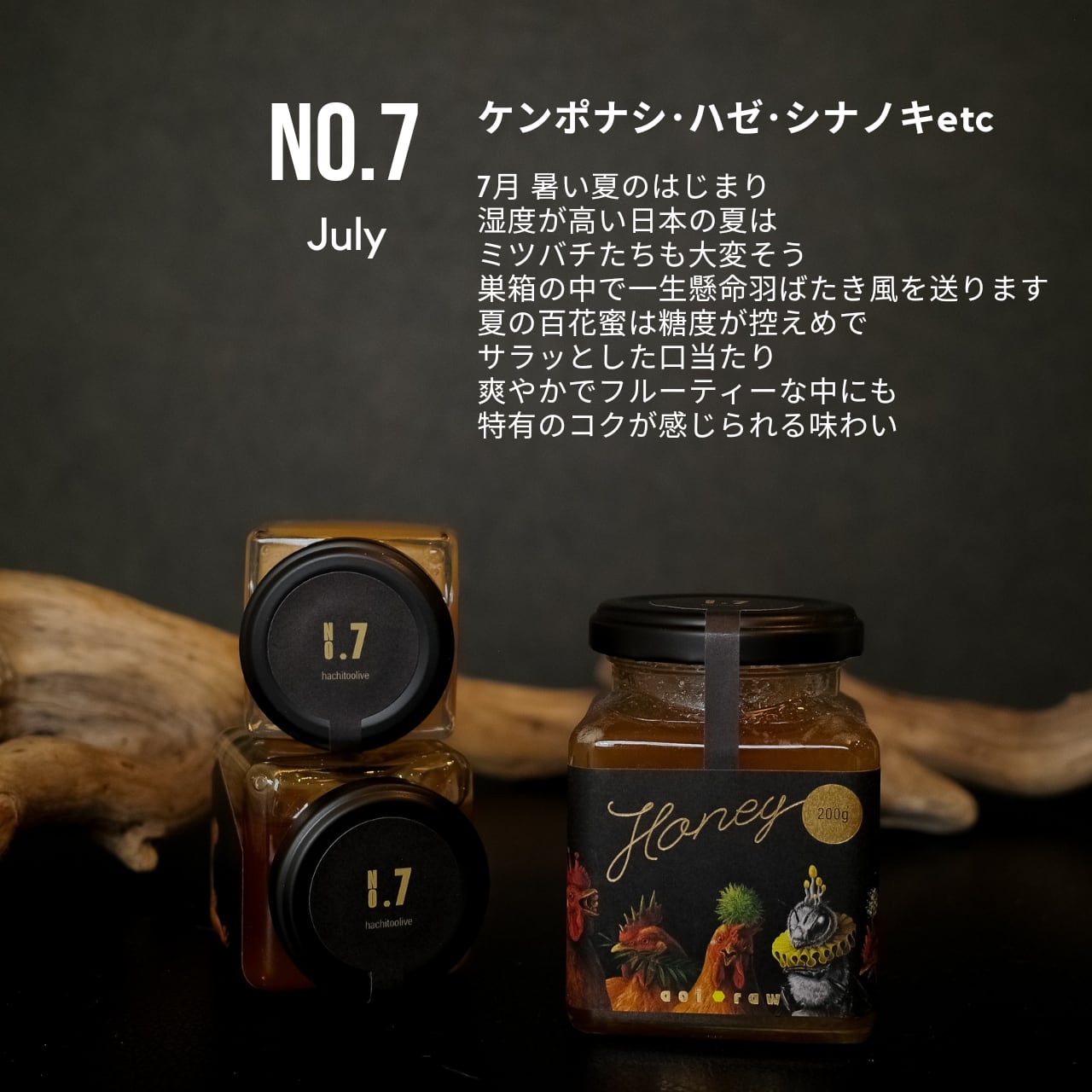 ギフトセット　Honey　№4～№８（4月～8月の蜂蜜）（45g ｘ5個セット）